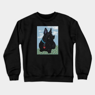 Scottie in a garden Crewneck Sweatshirt